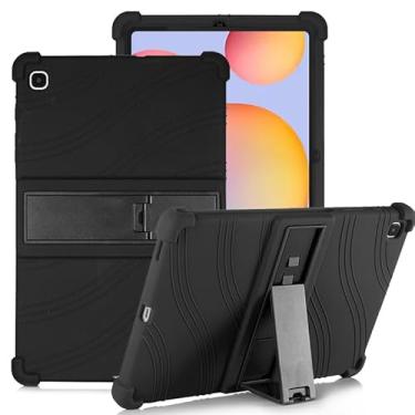 Imagem de FIEWESEY Capa para tablet Samsung Galaxy Tab S6 Lite 2024/2022/2020 de 10,4 polegadas, silicone macio adequado para crianças com suporte ajustável à prova de choque para tablet Samsung Galaxy Tab S6