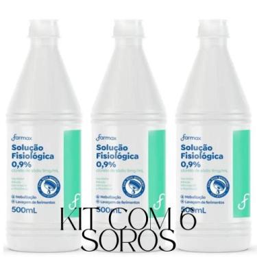 Imagem de Kit Com 6 Soro Fisiológico Cloreto De Sódio 500ml 0,9 - farmax
