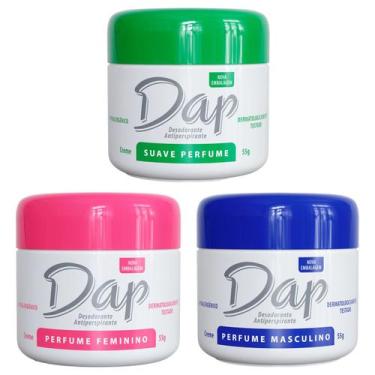 Imagem de Kit 3 Desodorante S/Perfume/Suave/Masculino/Feminino DAP 55g, SUAVE + 