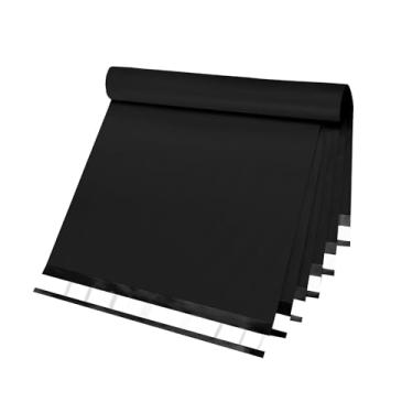 Imagem de Famagic Envelopes de poliéster 29 x 66 cm, pacote com 12 sacos de envio pequenos, envelopes pretos, bolsa de plástico à prova d'água e à prova de rasgos