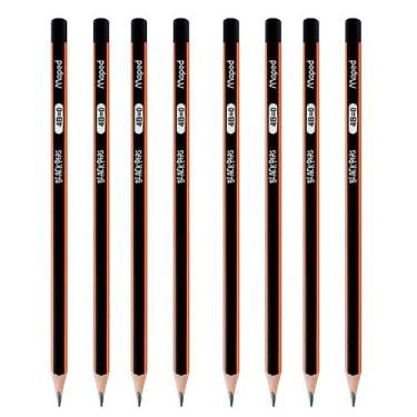 Imagem de Kit Lápis Preto 4B 0 Black Peps Triangular Ergonômico (4 - 8 ou 12) Un