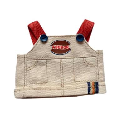 Imagem de Kokiya Roupas de boneca para vestir para crianças, presente de aniversário, acessórios de pelúcia macia, saia macacão fofa, pingente, roupas de boneca para