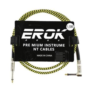Imagem de Cabo De Guitarra EROK Premium, 1.5m/3m/6m/10m, 1/4 Polegadas, Super Du