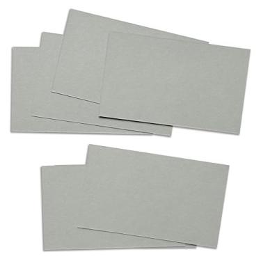 Imagem de ITZAMNA Mini cartolina de 8,9 x 5 cm, 230 g/m², para artesanato, scrapbook, etiquetas, desenho, cartões de notas, pacote com 100 cinza esfumaçado