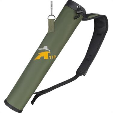 Imagem de SUNYA Aljava de flecha de tiro com cinto de transporte. Suporte de bolsa de flecha traseira e aljava de quadril na cintura lateral - dois em um para prática (verde)