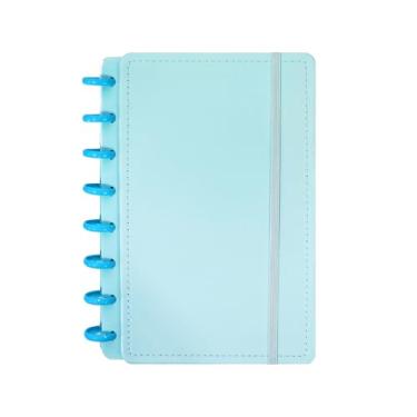 Imagem de Caderneta Inteligente A5 Capa Dura 8 Discos Tamanho M Caderno de Anotações Personalizavel 80 Folhas (Azul)