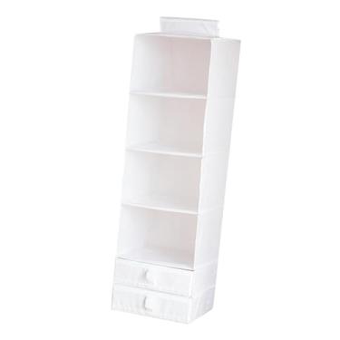 Imagem de WeiLaiKeQi Organizador de armário suspenso de 6 camadas, organizador de armazenamento, bolsa, roupa de cama com gavetas, prateleiras multiuso para pendurar