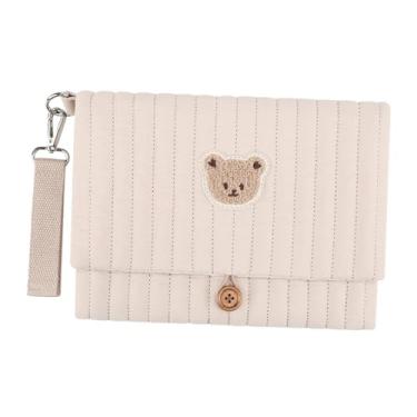 Imagem de Dynwave Organizador de fraldas de pano para bebê, bolsa para fraldas reutilizável para carrinho de bebê, organizador de bolsa para quarto de hotel, compras ao, Cáqui