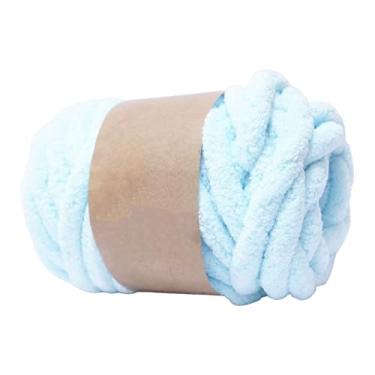 Imagem de predolo Tecido de Tricô, Fio de Crochê, Fio de Pano para Iniciantes em Crochê, Faça Você Mesmo, Bolsa, Cobertor, Almofada, Projetos, Azul claro