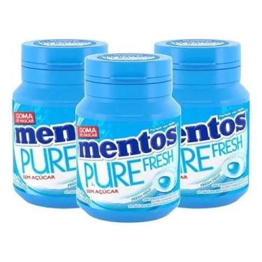 Imagem de Kit 3 Goma de Mascar Pure Fresh Mint Mentos 56g
