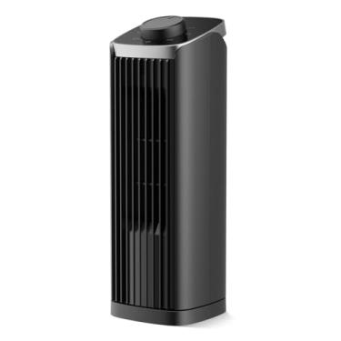 Imagem de PNTCK Ventilador para quarto, ventilador de torre de 33.0 cm, 3 velocidades máx. 7 m/s, ventilador de mesa oscilante de 70°, ventilador de pé sem lâmina, ventiladores portáteis, 2025 novos