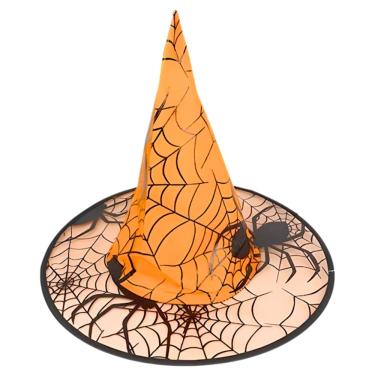 Imagem de Chapéu De Bruxa Halloween Com Aranhas Para Festas a Fantasia