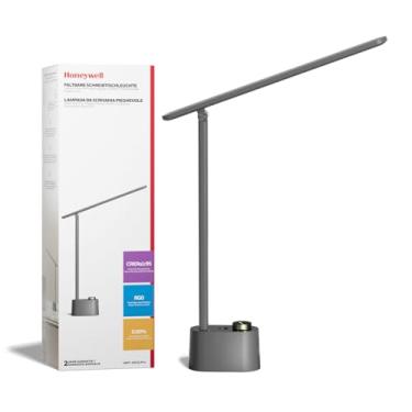 Imagem de HONEYWELL Lâmpada de mesa LED atualizada - H01 Pro Sunturalux™ Luz de mesa dobrável com porta de carregamento USB A+C, 3 modos de cores, luminária de mesa regulável para leitura de escritório em casa