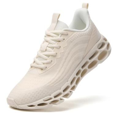 Imagem de SKDOIUL Tênis esportivo feminino para caminhada e corrida, 9603 Bege, 38