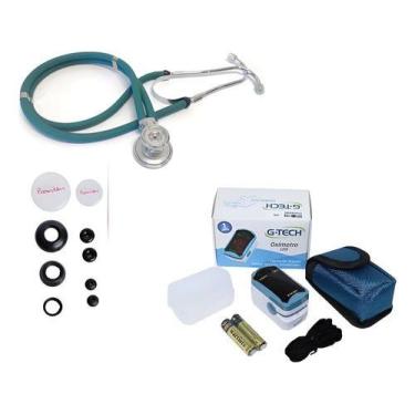 Imagem de Kit Estetoscópio Rappaport Esfigmomanômetro Aneroide Completo - G-tech