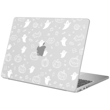 Imagem de BlHMCASE Compatível com MacBook Air de 15 polegadas 2025 2024 2023 versão M3 A3114 M2 A2941, linda capa rígida protetora fantasma abóbora para Mac Air 15