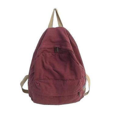 Imagem de Mochilas vinho tinto feminino estudante ao ar livre lazer viagem mochi