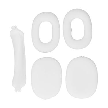 Imagem de aqxreight Caixa de Fone de Ouvido Com Tampa da Almofada para Ouvido e Concha Dura EVA Portátil para Viagens e Acessórios (Branco)