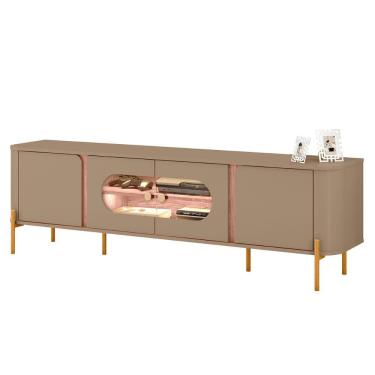 Imagem de Rack Juquehy TV 75 Polegadas com 4 Portas e Pés Em Aço