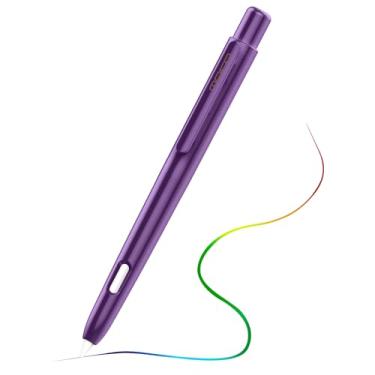 Imagem de MoKo Capa de suporte compatível com Apple Pencil 2ª geração, capa protetora retrátil para Apple Pencil com clipe resistente, capa rígida para Apple Pencil, suporta toque duplo, roxo escuro