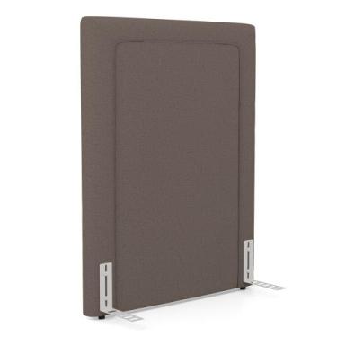 Imagem de Cabeceira Cama Box Solteiro Alba 90cm com Frame Linho Marrom - Abmaza