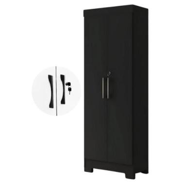 Imagem de Armário Multiuso 2 Portas Ryan Preto - J&A MOVEIS