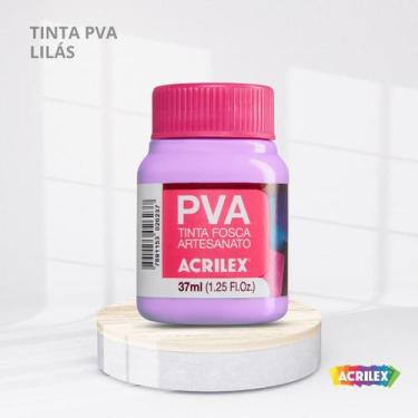 Imagem de Tinta pva fosca para artesanato com 37ml cor lilas - ACRILEX