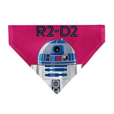 Imagem de Bandana Star Wars Pet Star Wars R2 D2 Texto e Pop Art Pose Vermelho Preto Azul Colarinho Deslizante Apenas Bandana