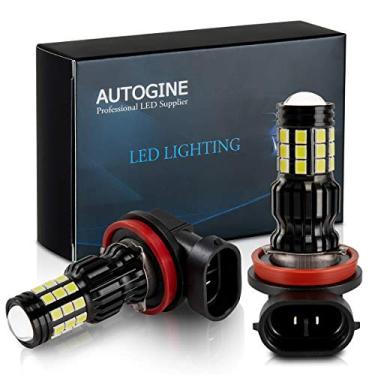 Imagem de AUTOGINE 2800 Lúmens Lâmpadas de LED de Neblina H11 H8 H16 Extremamente Brilhantes, Aprovadas pelo DOT, 6000 K Xenon Branco (Pacote com 2)