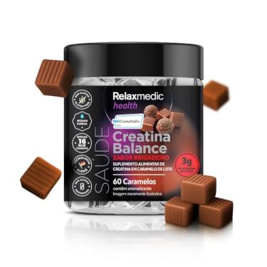 Imagem de Creatina Sabor Brigadeiro Com Creavitalis® - 60un Relaxmedic Brigadeiro