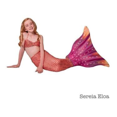 Imagem de Cauda de Sereia Completa Confortável p/ Nadar Nadadeira Eloá