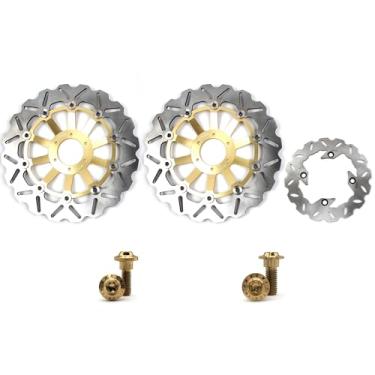 Imagem de Arashi Discos de freio dianteiros traseiros rotores com parafusos de montagem para Honda CBR900RR 1994-1997, peças de acessórios de reposição de motocicleta