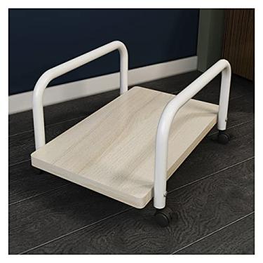 Imagem de Suporte de PC Suporte de CPU Suporte de carrinho de PC, suporte de CPU Torre de mesa móvel PC Suporte de piso rodízio, com 4 rodas giratórias (3 cores) Suporte (Cor: Cor primária)