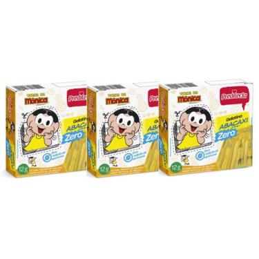 Imagem de Kit 3 Gelatina Em Pó Sabor Abacaxi Diet Zero Açucar 12g Predilecta