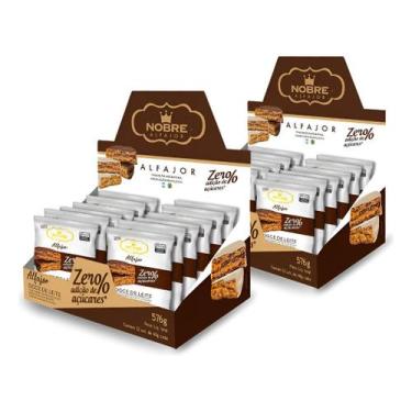 Imagem de Kit 2 Caixas Alfajor Nobre Zero Açúcar Chocolate Meio Amargo - Don Alc