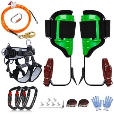 Imagem de Auckyeer Kit de equipamento de escalada de árvores com pontas ajustáveis para escalada de árvores e pontas duráveis para trabalho em árvores