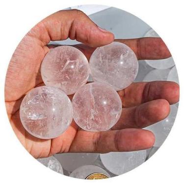 Imagem de Kit com 05 Mini Esferas de Pedra Cristal Natural de 35 a 40 mm - Tipo 