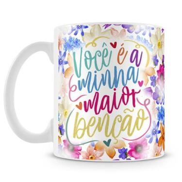 Imagem de Caneca Personalizada Mãe Você é Minha Maior Bênção com Foto - Presente