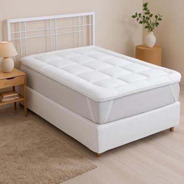 Imagem de Protetor Colchão Pillow Top 200 Fios Micropercal Cama Casal Queen King