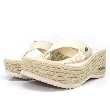 Imagem de Tamanco Feminino Plataforma Barth Shoes Sauipe Couro (34, Bege)