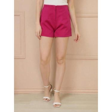 Imagem de A-Lows V&F SHORT ALFAIATARIA CINTURA ALTA COM ZIPE, Pink, G