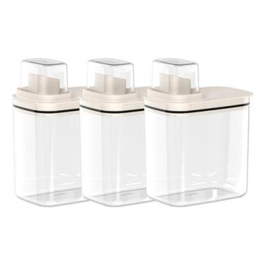 Imagem de Kit 3 Dispensers Organizadores Amaciante Sabão Lavanderia