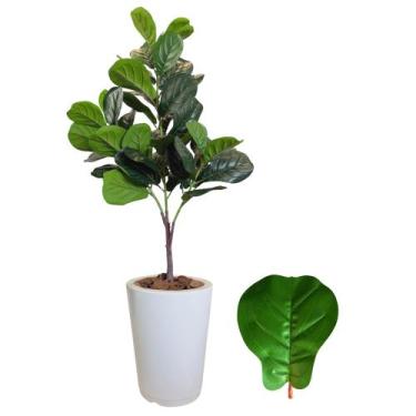 Imagem de Fícus Lyrata Planta Artificial Com Vaso Completo Cores - Flor Imp