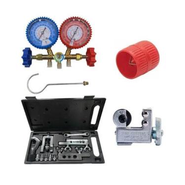 Imagem de Manifold-r22/r134/r404/r12 + Kit Flangeador + Rebarbador - Friven/ Eco