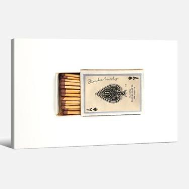 Imagem de Pôsteres de tela de pôquer Retro Matches Poker Vintage Ace of Spades B