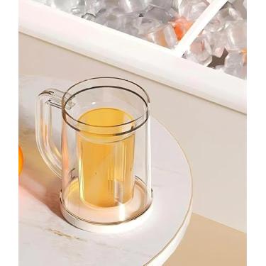 Imagem de Copo de gelo refrescante de cerveja gelada de verão de camada dupla para refrigerador e freezer [tampa PP, copo PET]