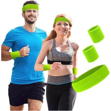 Imagem de Bandanas de treino, pulseiras esportivas e ao ar livre, faixas atléticas para basquete, tênis, malhar