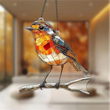 Imagem de Decoração de janela suspensa de acrílico colorido com design de vitral Rainbow Maker arte de parede ideia de presente para ornamento de jardim uso interno e externo