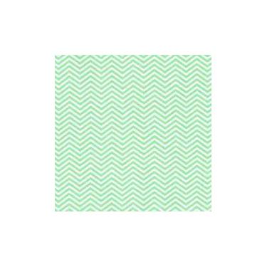Imagem de Tecido Tricoline Mini Chevron Verde - Peripan - 50 x 150 cm - Ideal pa