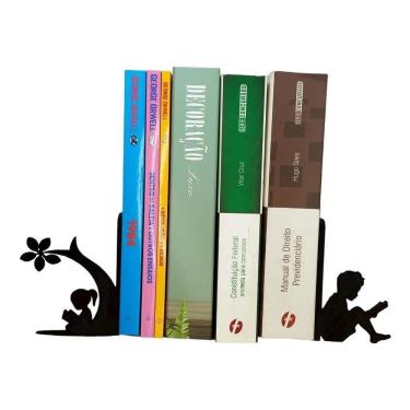 Imagem de 2X Aparador De Livros Suporte Organizador Criativo Menino Le